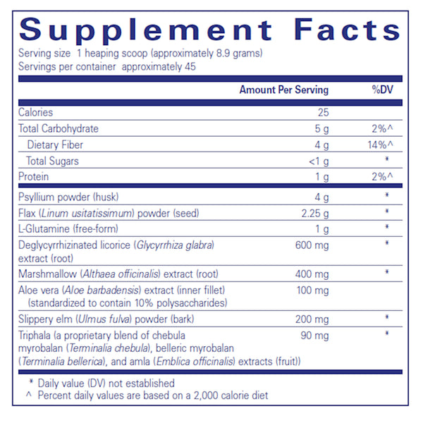 Pure Encapsulations G.I. Fortify Powder supplements facts