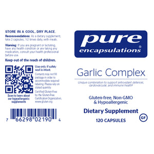 Garlic Complex by Pure Encapsulations for Antioxidant Defences