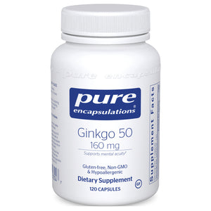 Pure Encapsulations Ginkgo 50 160mg bottle