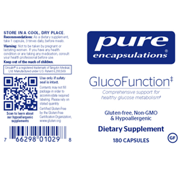 GlucoFunction by Pure Encapsulations - Made With Hypoallergenic