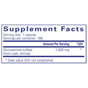 Pure Encapsulations Glucosamine Sulfate 1000mg supplements ingredients
