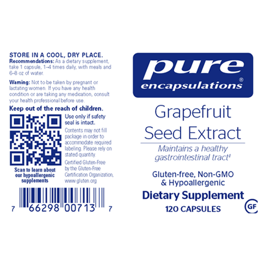 Pure Encapsulations Grapefruit Seed extract 250mg