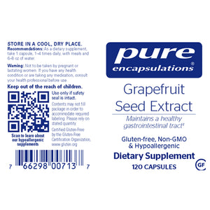 Pure Encapsulations Grapefruit Seed extract 250mg