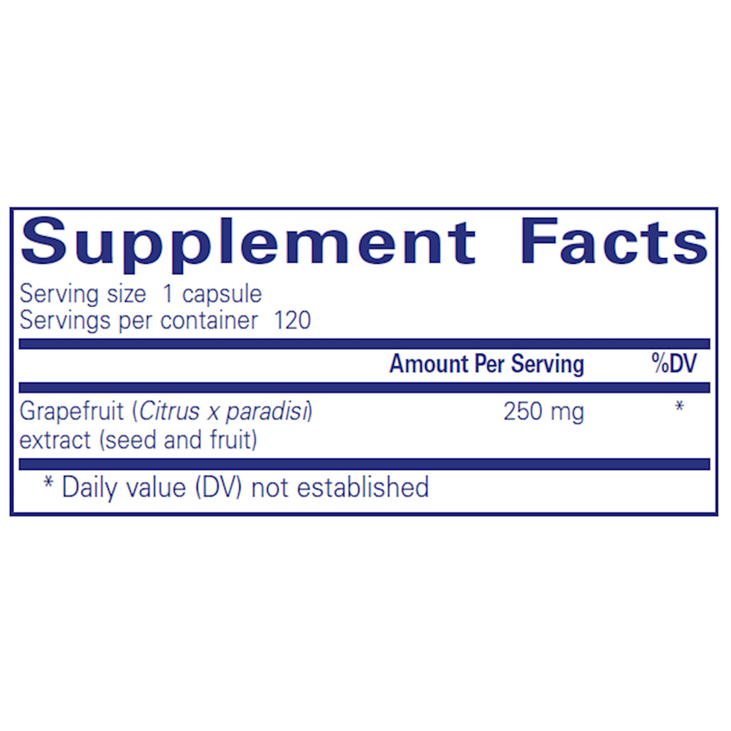 Grapefruit Seed extract 250mg Supplement Ingredients