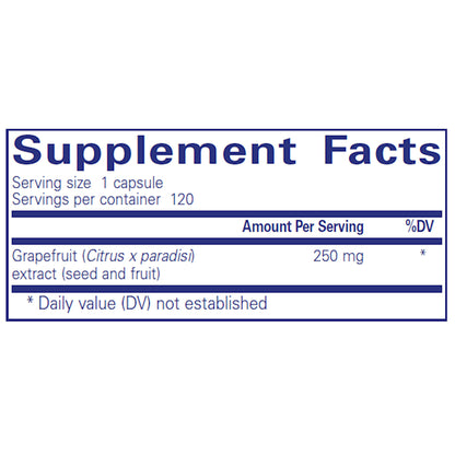 Grapefruit Seed extract 250mg Supplement Ingredients