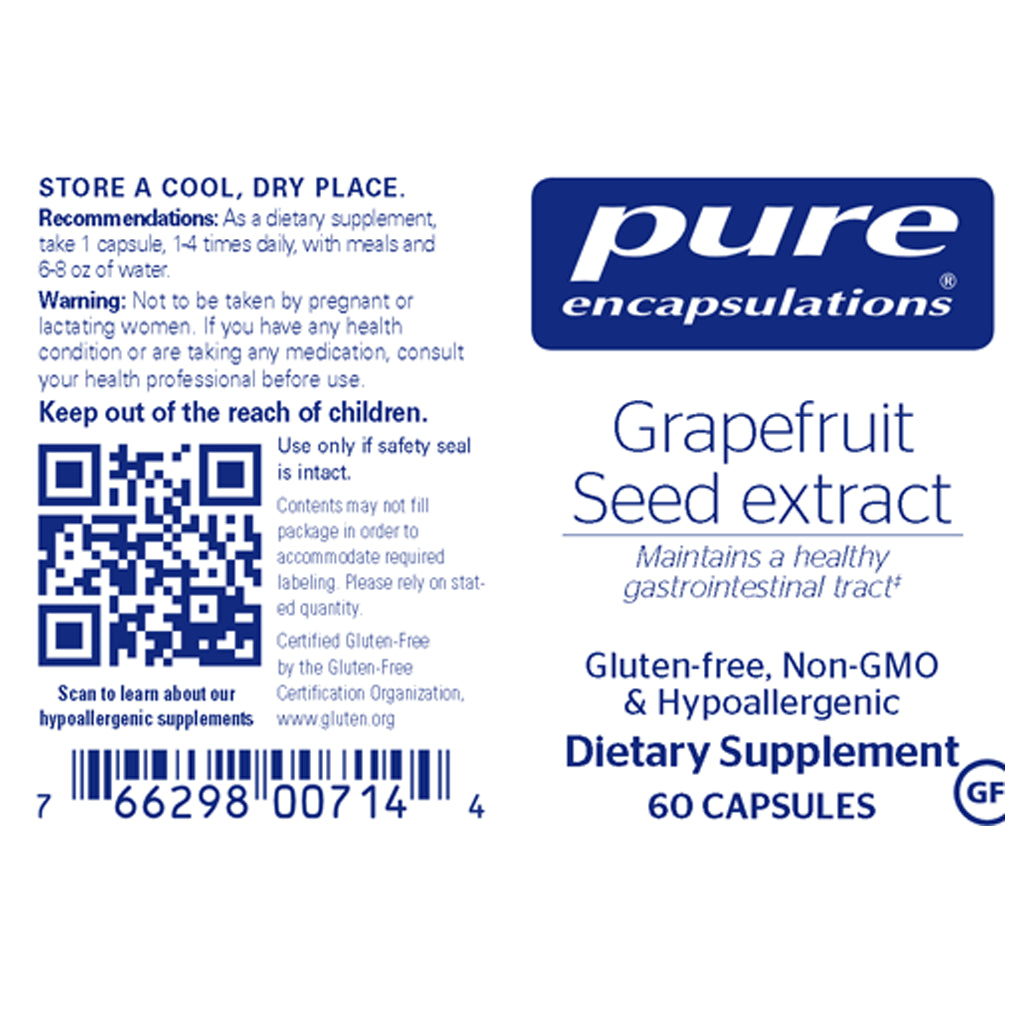 Grapefruit Seed extract 250mg Pure Encapsulations