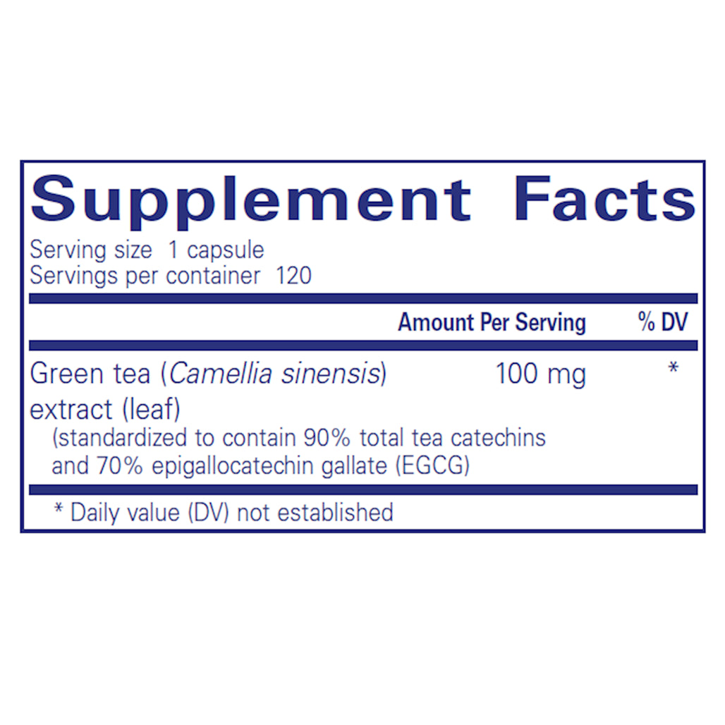 Pure Encapsulations Green Tea extract Supplement Ingredients