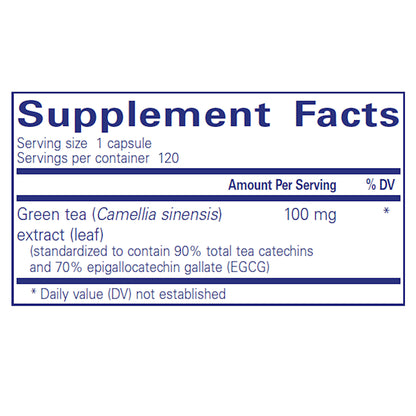 Pure Encapsulations Green Tea extract Supplement Ingredients