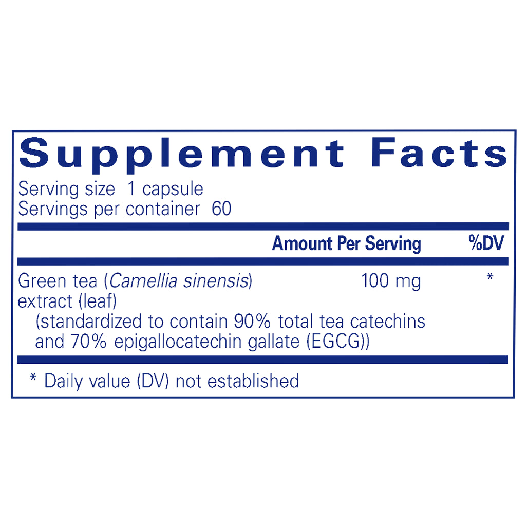 Pure Encapsulations Green Tea extract Supplement Ingredients