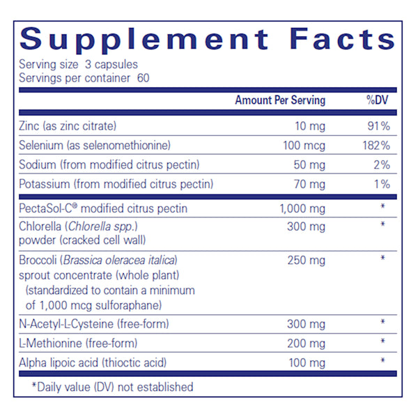 Pure Encapsulations HM Complex supplements facts