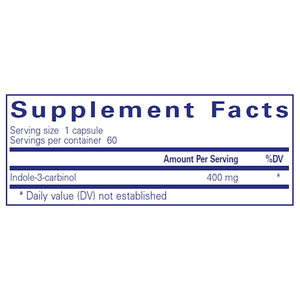 Pure Encapsulations Indole-3-Carbinol 400mg Supplement Ingredients 