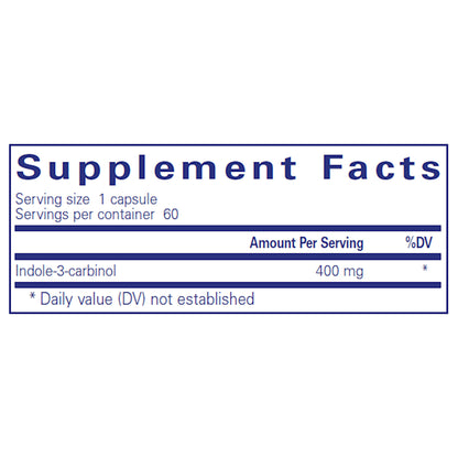 Pure Encapsulations Indole-3-Carbinol 400mg Supplement Ingredients 