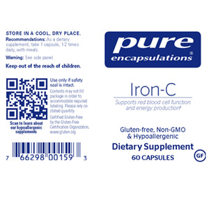 Pure Encapsulations Iron-C for Red Blood Cell Function
