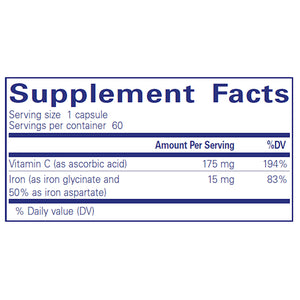 Pure Encapsulations Iron-C Supplement Ingredients