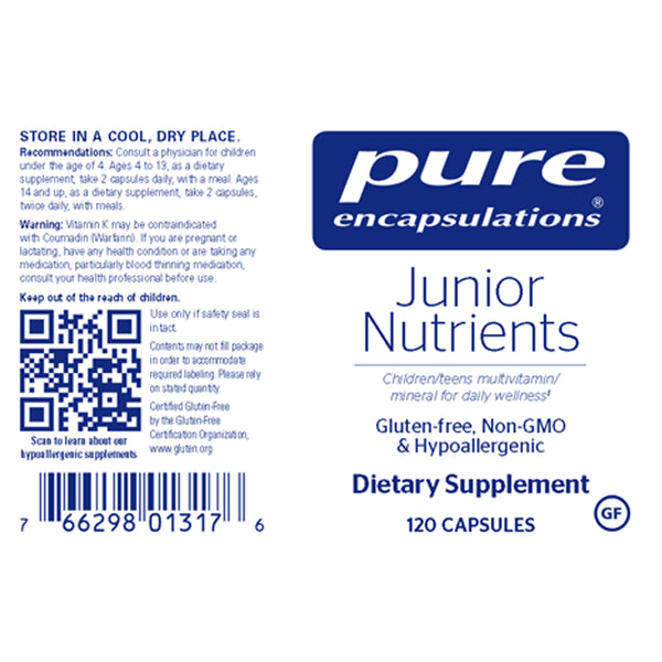 Junior Nutrients by Pure Encapsulations for Teen Health