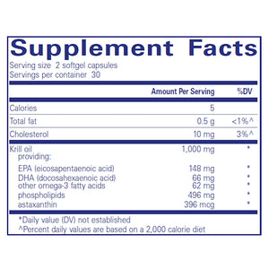 Pure Encapsulations Krill-plex Supplement Ingredients