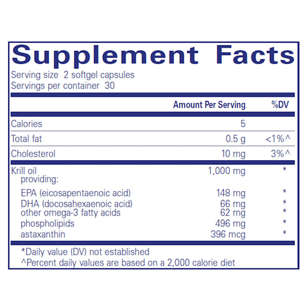 Pure Encapsulations Krill-plex Supplement Ingredients