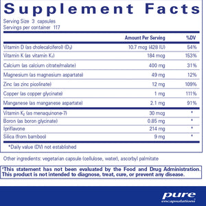 Pure Encapsulations +Cal+ with Ipriflavone supplements Ingredients