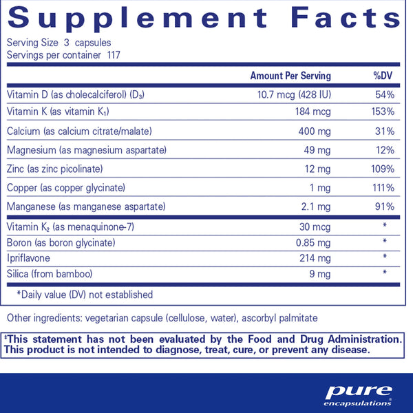 Pure Encapsulations +Cal+ with Ipriflavone supplements Ingredients
