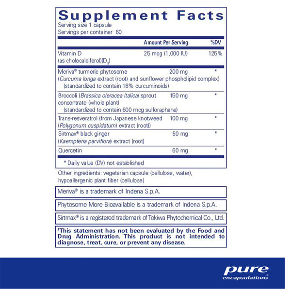 Pure Encapsulations Balanced Immune supplements facts