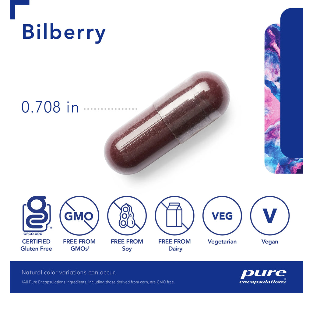 About Bilberry 160 mg by Pure Encapsulations - 120 Capsules | Support Cardiovascular Health
