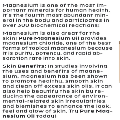 Pure Magnesium Oil Trace Minerals Research