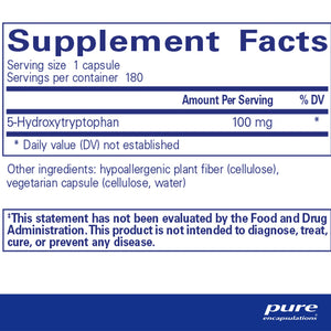 Pure Encapsulations 5-HTP 100 mg Supplement Ingredients
