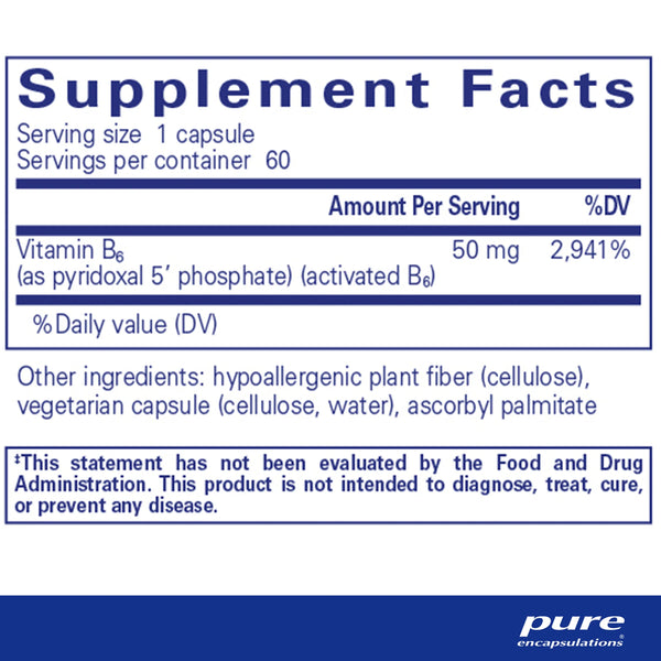 P5P50 activated B-6 Pure Encapsulations