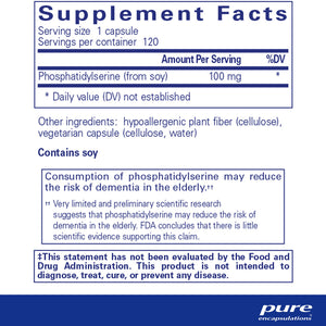 Pure Encapsulations PS 100 supplements ingredients