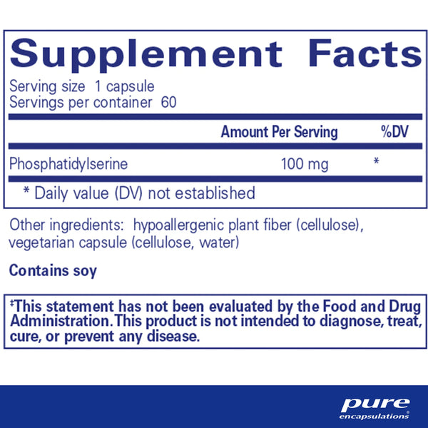Pure Encapsulations PS Plus supplements facts