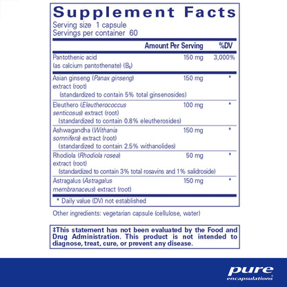 Pure Encapsulations Phyto-ADR supplements facts