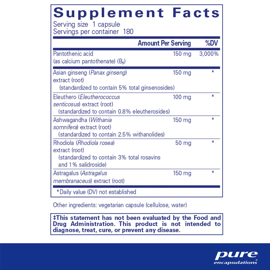 Ingredients of Pure Encapsulations Phyto-ADR supplements