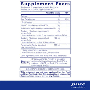 Pure Encapsulations Poly-Prebiotic powder supplements facts
