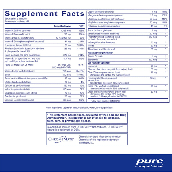 Pure Encapsulations Polyphenol Nutrients supplements ingredients