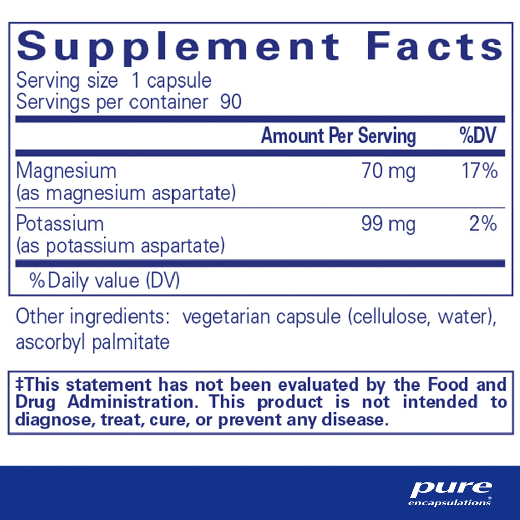 Potassium Magnesium aspartate Pure Encapsulations