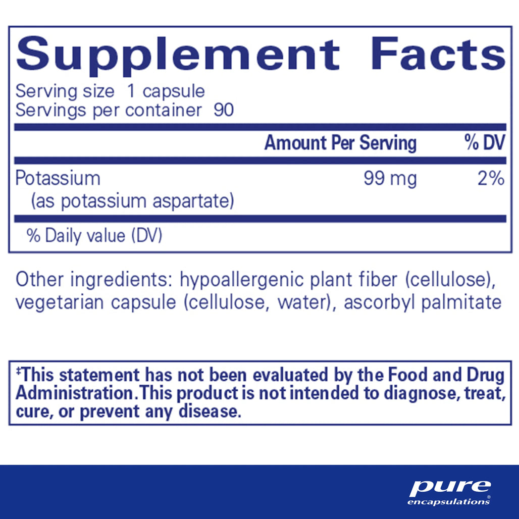 Potassium aspartate Pure Encapsulations