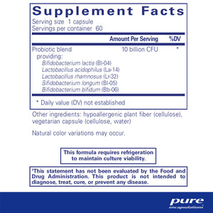 Pure Encapsulations Probiotic-5 supplements facts