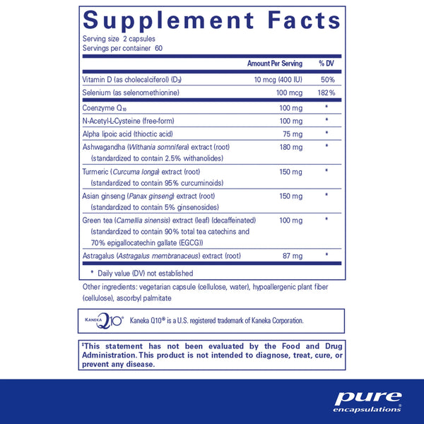 Pure Encapsulations PureCell supplements facts