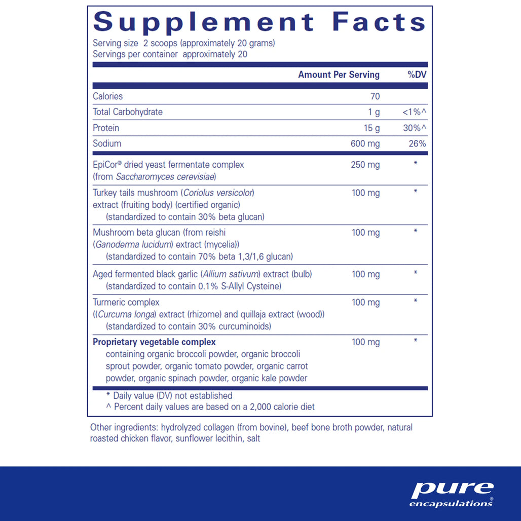 Pure Encapsulations PureDefense Collagen supplements facts