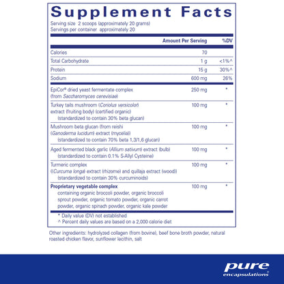 Pure Encapsulations PureDefense Collagen supplements facts