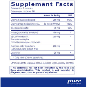 Pure Encapsulations PureDefense w/NAC supplements facts
