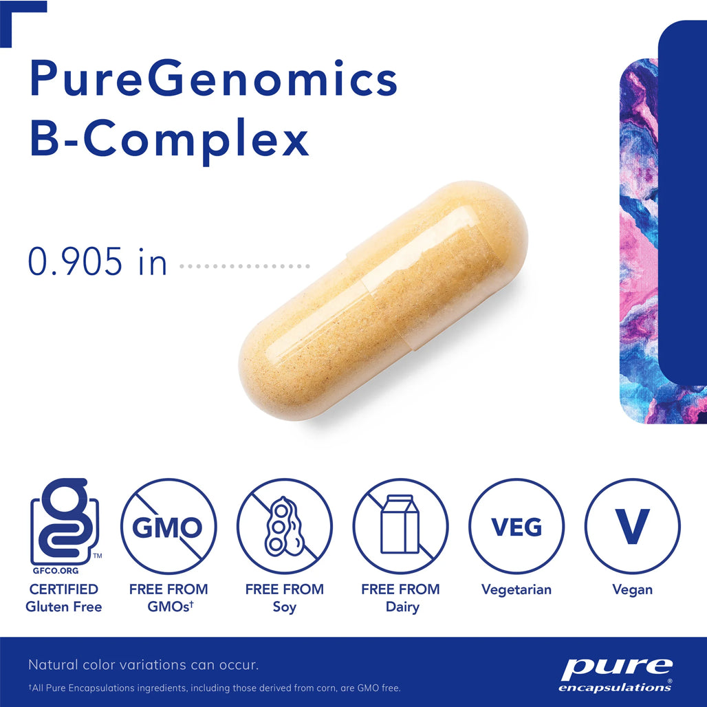 Pure Encapsulations PureGenomics B-Complex - 120 Capsules | Nutriessential