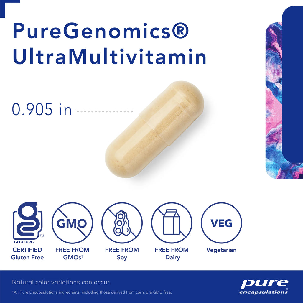 Pure Encapsulations PureGenomics Ultra Multivitamin - Support Nutrient Requirements of Common Genetic Variations