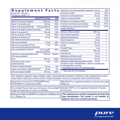Pure Encapsulations PureGenomics Ultra Multivitamin - Support Nutrient Requirements of Common Genetic Variations