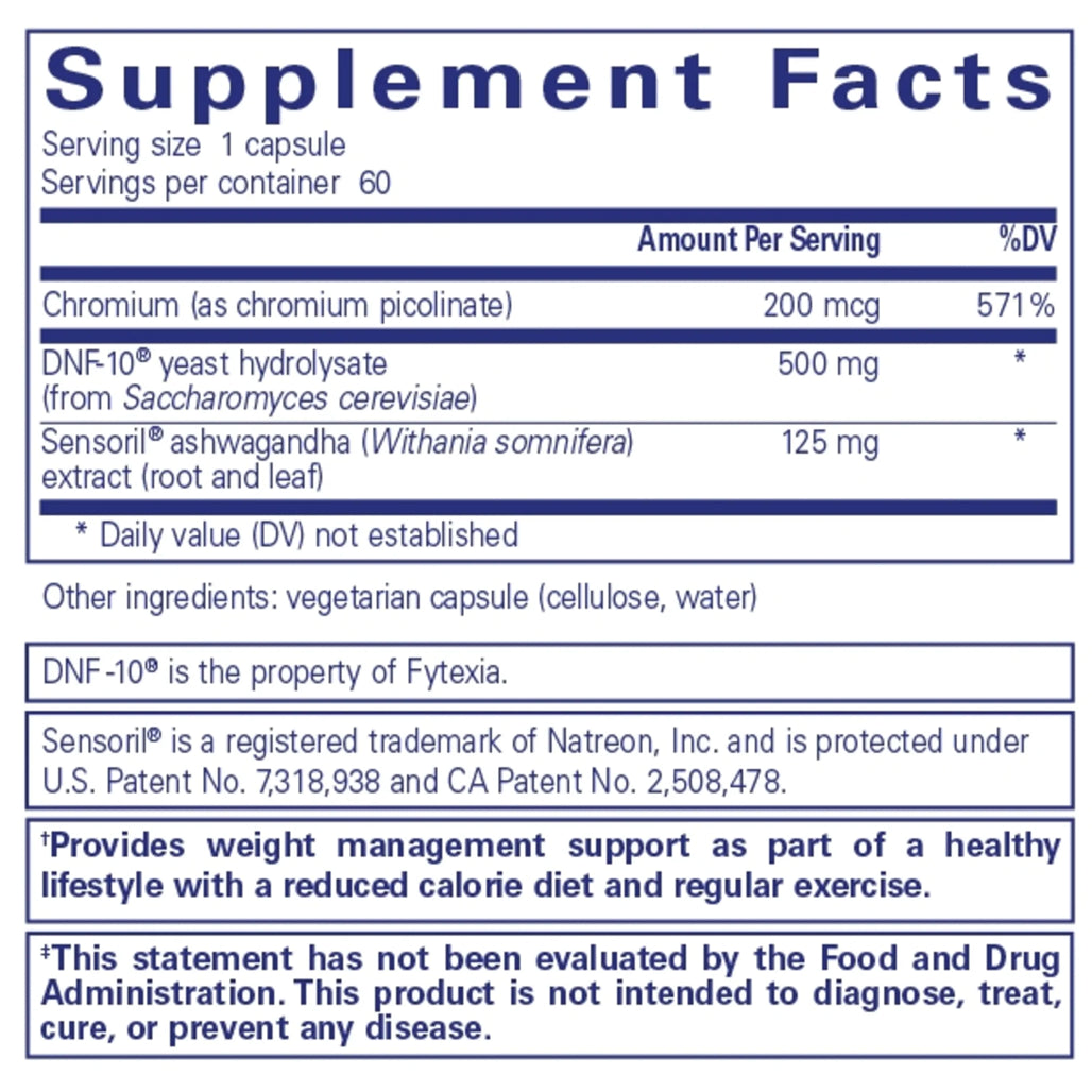 Pure Encapsulations PureLean Satiety supplements facts