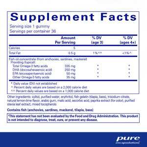 Pure Encapsulations PureNutrients EPA/DHA supplements facts