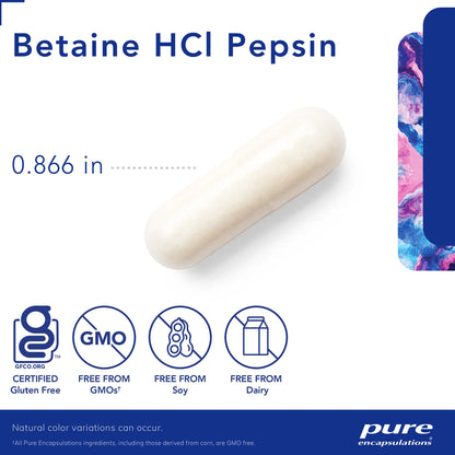 Betaine HCL Pepsin Pure Encapsulations | Supports digestive health