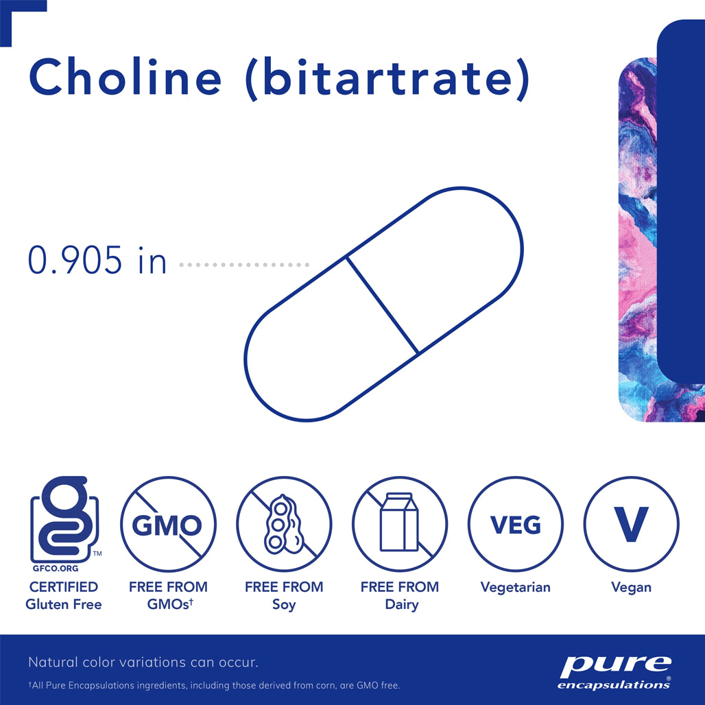 Choline bitartrate by Pure Encapsulations at Nutriessential.com