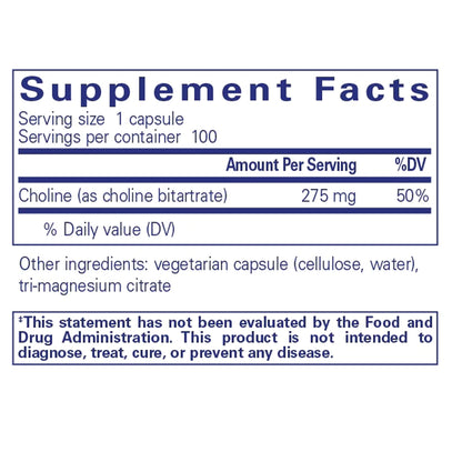 Choline bitartrate by Pure Encapsulations at Nutriessential.com