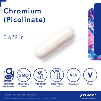 Chromium (Picolinate) 200 mcg for optimal glucose metabolism